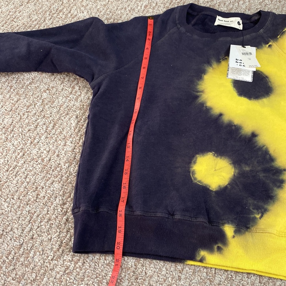 Anthropologie Navy & Yellow Yin Yang Tie-Dye Sweatshirt - Picture 9 of 9